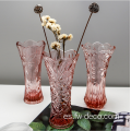 Jarrón de vidrio de flores para la decoración del hogar
